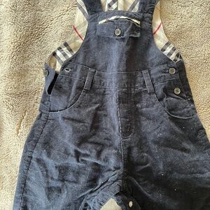 Burberry Dark Blue Corduroy Kids Overalls